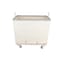 Steele Canvas Basket 12 BU Permanent Truck Natural Canvas w/Grey Vinyl - 3in Casters 9212CNATVGRYW3 - alternate 4